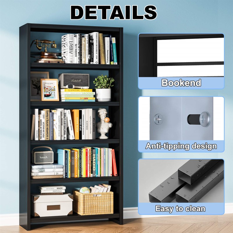 metal black bookshelf details metal black bookshelf details